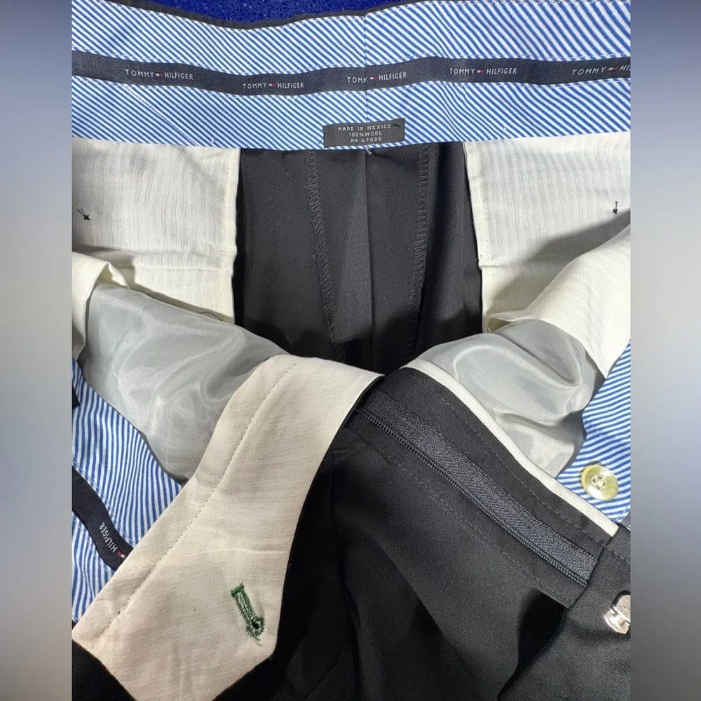 Tommy Hilfiger Black Tuxedo Pants -38R -Excellent used condition -worn once - Picture 3 of 7